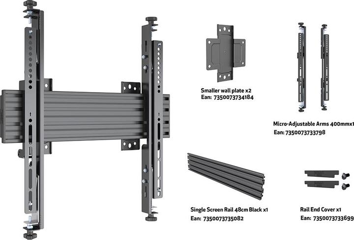 Image du produit Multibrackets Support mural 32"-65", VESA 100x100 - 400x400
