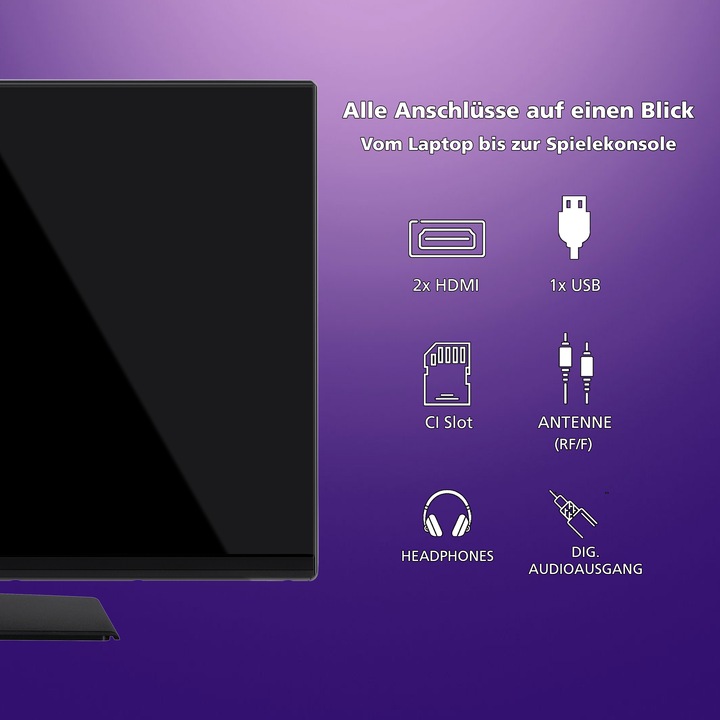 Produktbild JVC LT-32VH4455 sw LED-TV (32", LCD, HD, 2024)