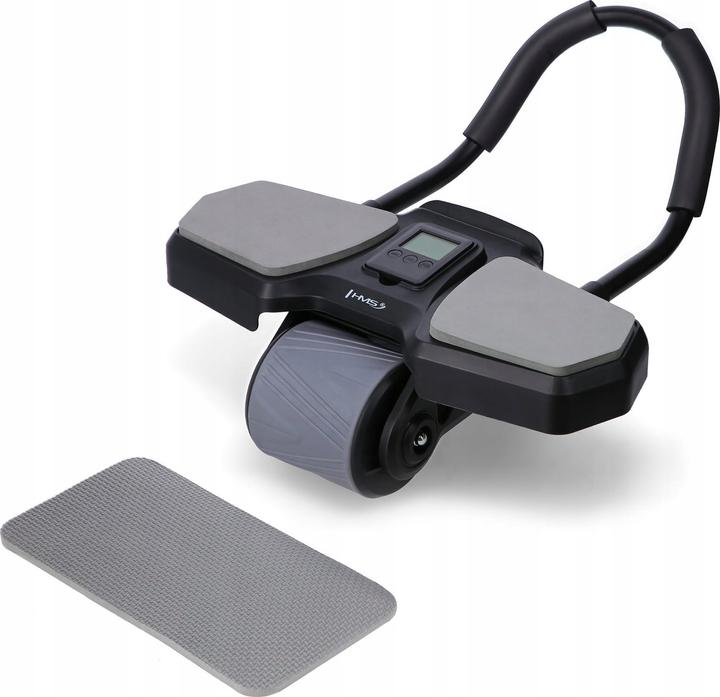 Actual product image HMS Ka10 Black Ab Wheel Automatic Abdominal Muscle Training Wheel With Support