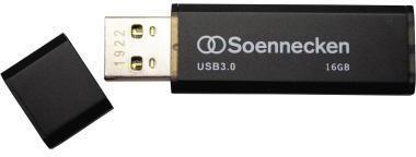 Soennecken USB-Stick 71617 3.0 16GB schwarz/silber (16 GB, USB-A)