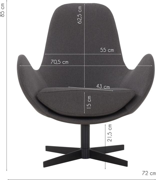 Actual product image SalesFever Armchair deep with swivel function dark gray