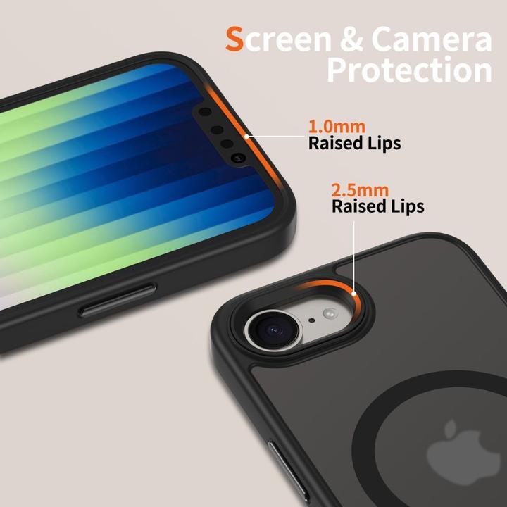 Actual product image Tech-Protect MagMat MagSafe iPhone 16e Case - Matte Black (Apple iPhone 16e, Apple iPhone 17e)