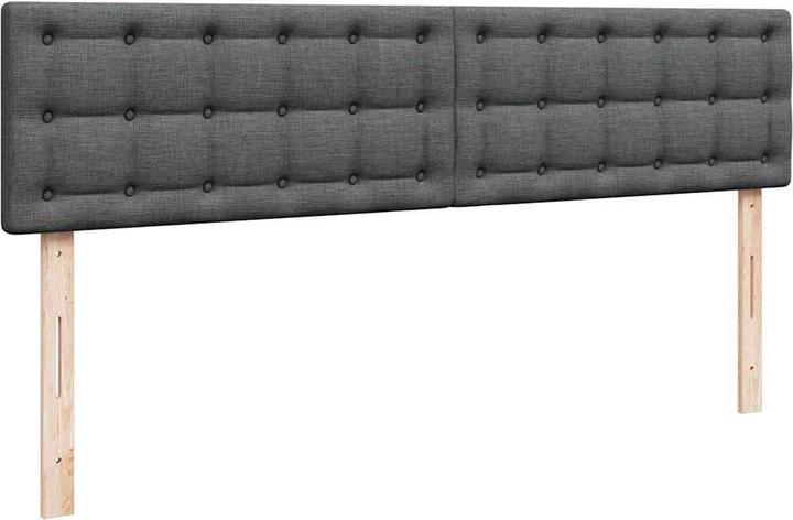 Immagine prodotto vidaXL Letto ottomano con materassi grigio scuro 200x200 cm struttura letto in tessuto (200 x 200 cm)