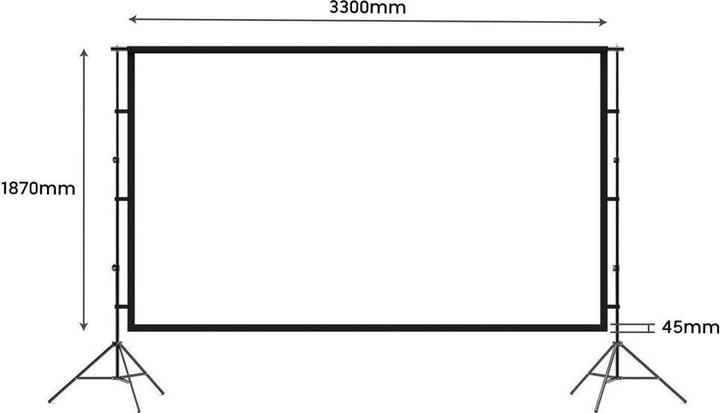 Actual product image SpeaKa Professional SP-PST-314 Stativleinwand Bildformat: 16:9 (150", 16:9)
