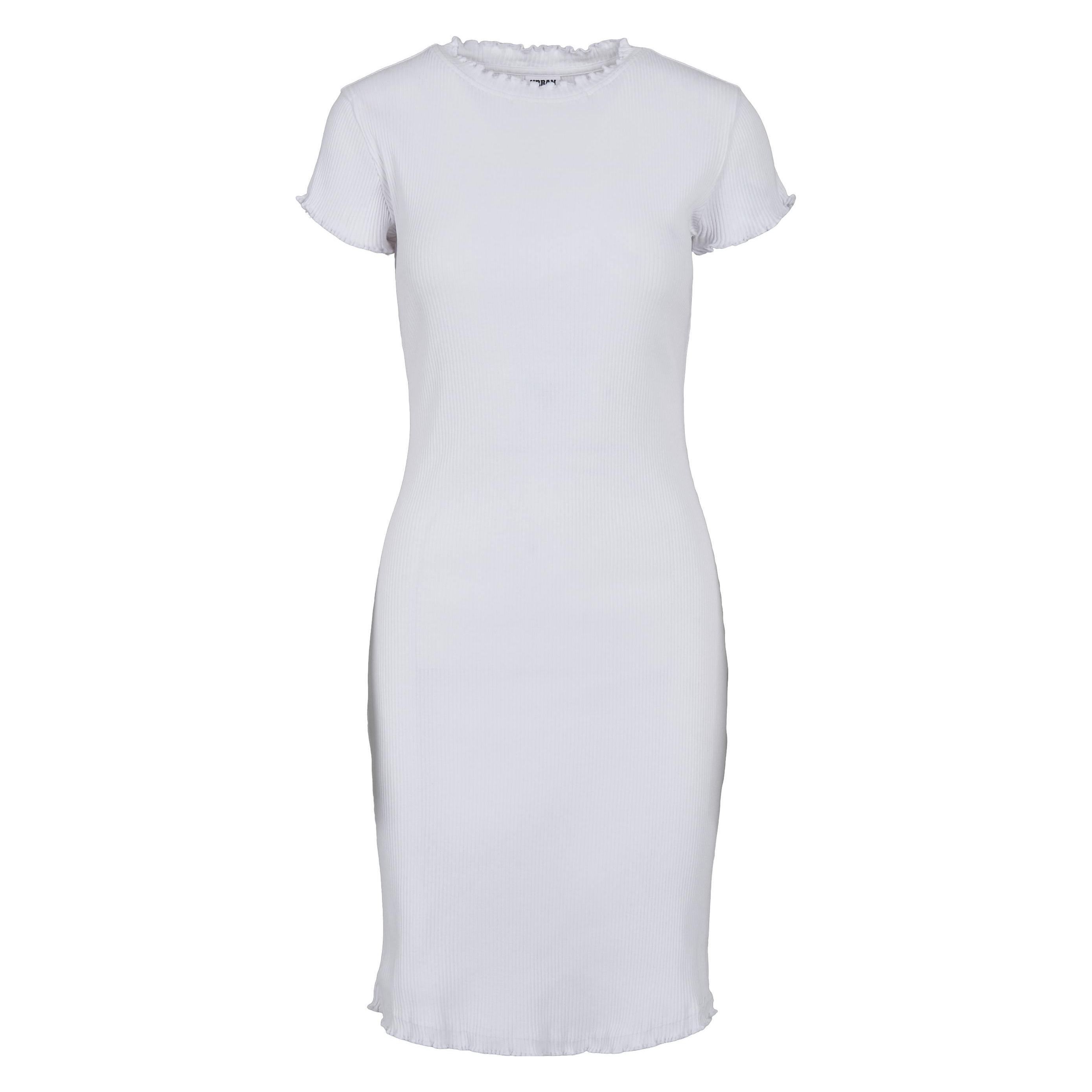 Urban Classics, Damen, Kleider, Ladies Rib Tee Dress, Weiss, (Xs)