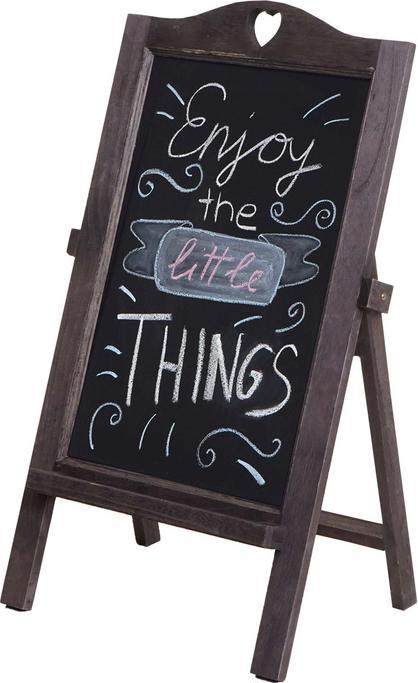 Immagine prodotto Mendler Cartellone HWC-E51, Lavagna, 66x37x27cm Shabby-Look Vintage - grigio-marrone (66 x 37 x 27 cm)