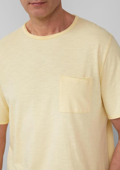 Image du produit S.Oliver T-Shirt Flammgarn-T-Shirt mit Brusttasche und offenen Kanten (XXL)