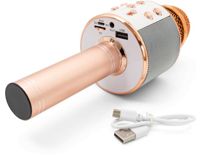 Actual product image Esmée Karaoke microphone with Bluetooth, AUX & speaker - rose gold (iOS/Android)