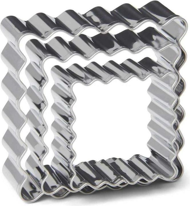 Patisse Set Edelstahl-Quadrat-Ausstechformen 3-teilig