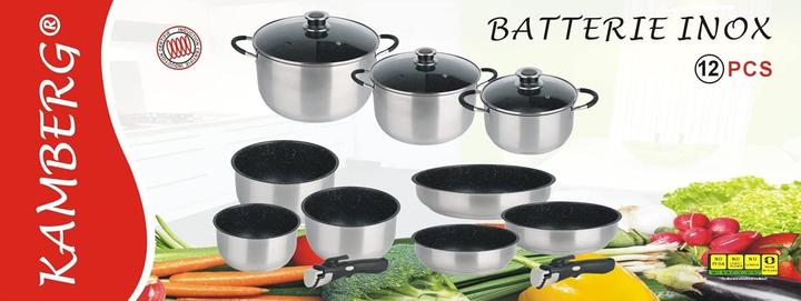 Actual product image Kamberg Stainless Steel Cookware Set (Frying pan, Pan set + pot set, Pot, Stainless steel, 28 x 5.50 cm)