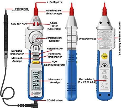 Image du produit Peaktech Testeur de tension numérique P 1080 (CAT III 600V)