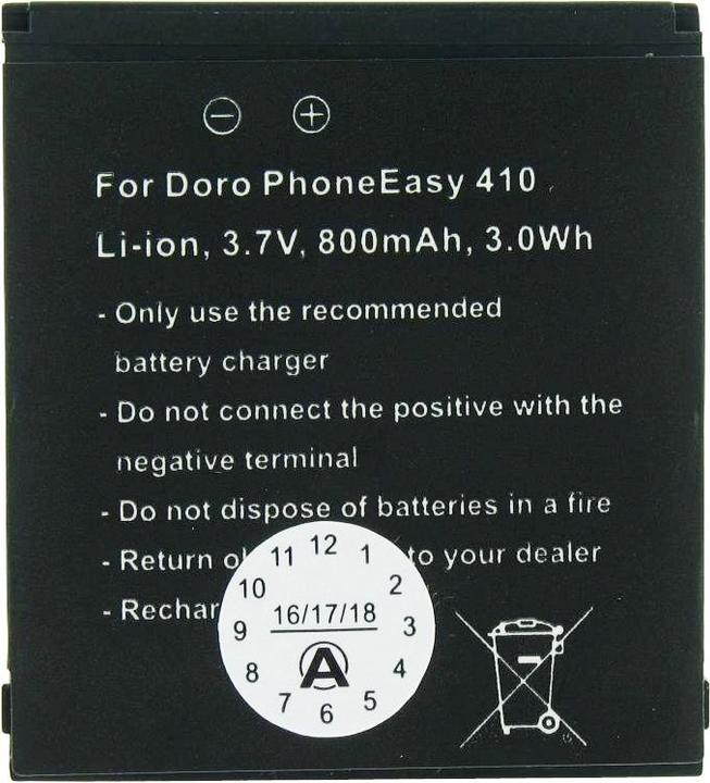 Image du produit Doro Akku PhoneEasy 410, Phone Easy 610, SHELL01A Care Clamshell