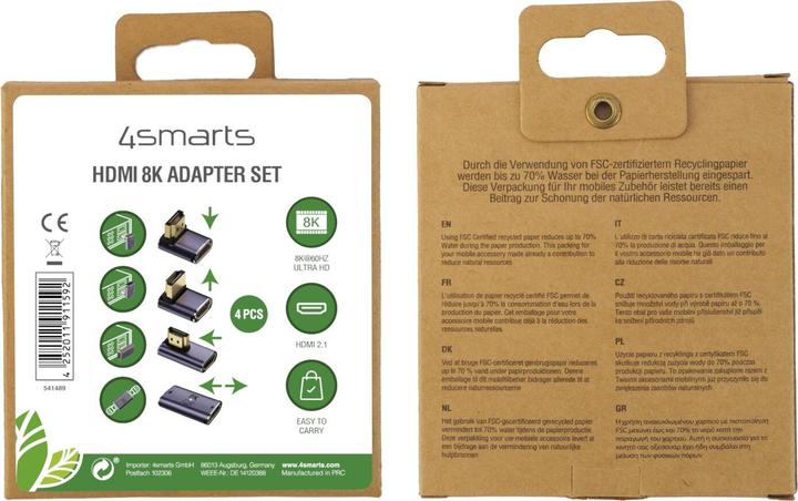 Produktbild 4smarts HDMI 8K Adapter (HDMI, 10.50 cm)