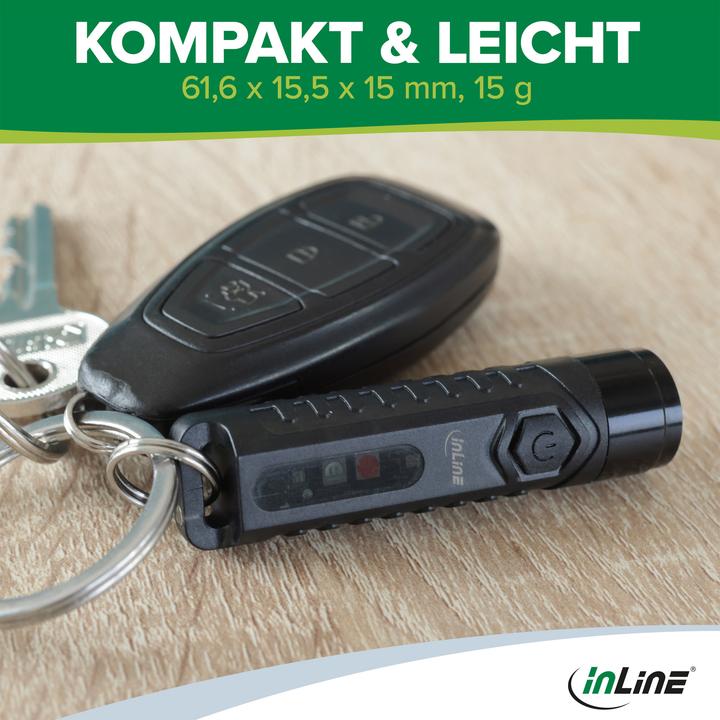 Actual product image InLine ® KeyFinder, smarter Schlüsselanhänger mit LED-Licht, 300mAh, IPX65 (6.16 cm, 300 lm)