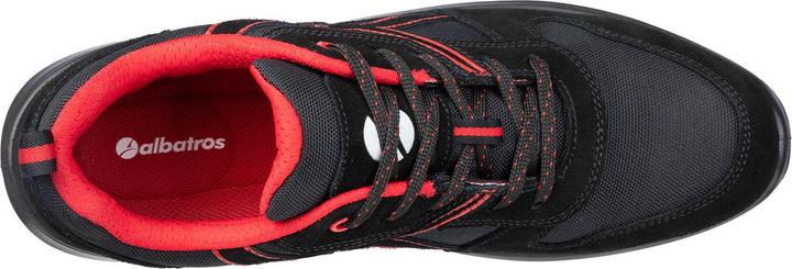 Actual product image ISM Professional shoe CLIFTON ST LOW size 41 black/red hydrophobised leather (O2, 41)