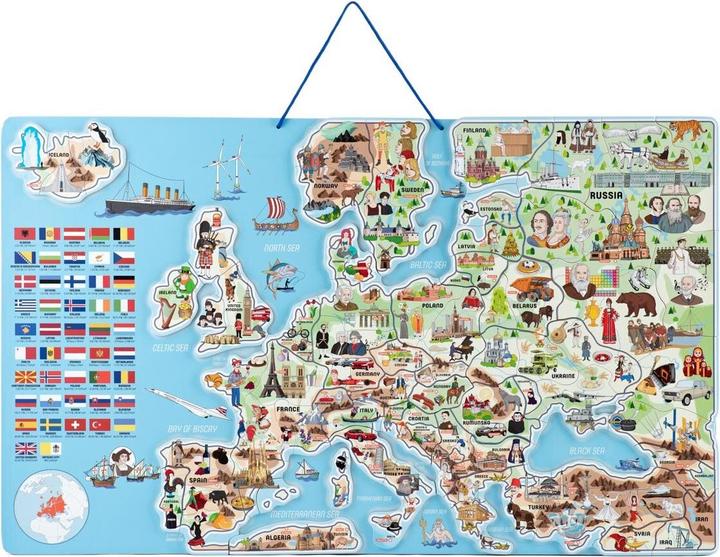 Produktbild Woody Magnetische Europakarte, Brettspiel 3in1, EN (Englisch)