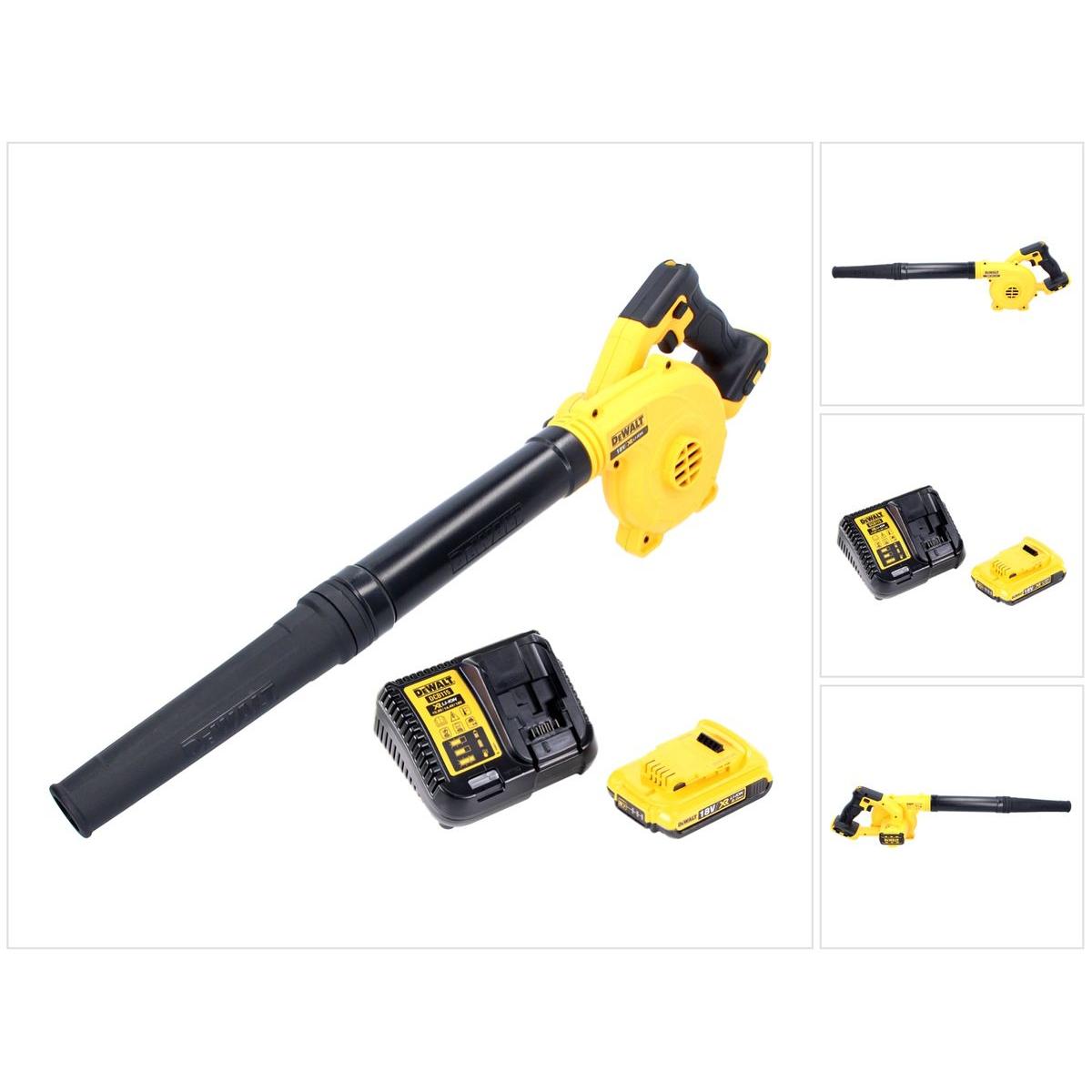 DeWalt, Laubsauger + Laubbläser, DCV 100 D1 18 V Akku Gebläse / Laubbläser + 1 x DCB 183 2 Ah Akku + DCB 115 Ladegerät (...