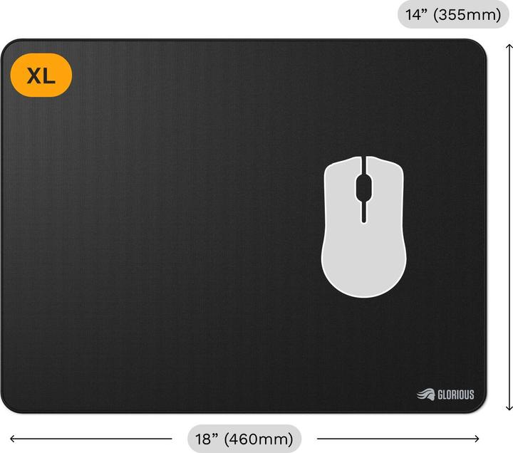 Immagine prodotto Glorious Tappetino per mouse 2 XL - Cucito - Nero (XL)