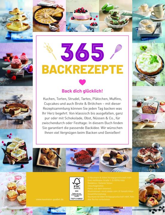 Produktbild 365 Backrezepte (Deutsch, 2022)