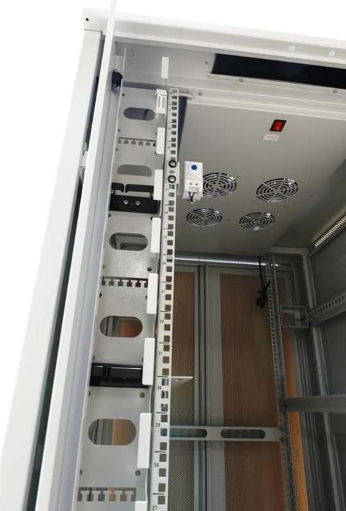 Image du produit Allnet 19 Armoire 22U L800 / P1200mm *gris clair* SNB-Série portes en tôle perforée (22 HE, Rack 19 pouces)