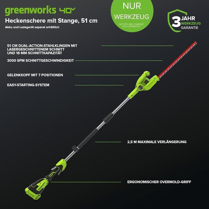 Image du produit Greenworks 40V g40pha coupe-herbe (outil seulement) (Fonctionnement sur batterie)