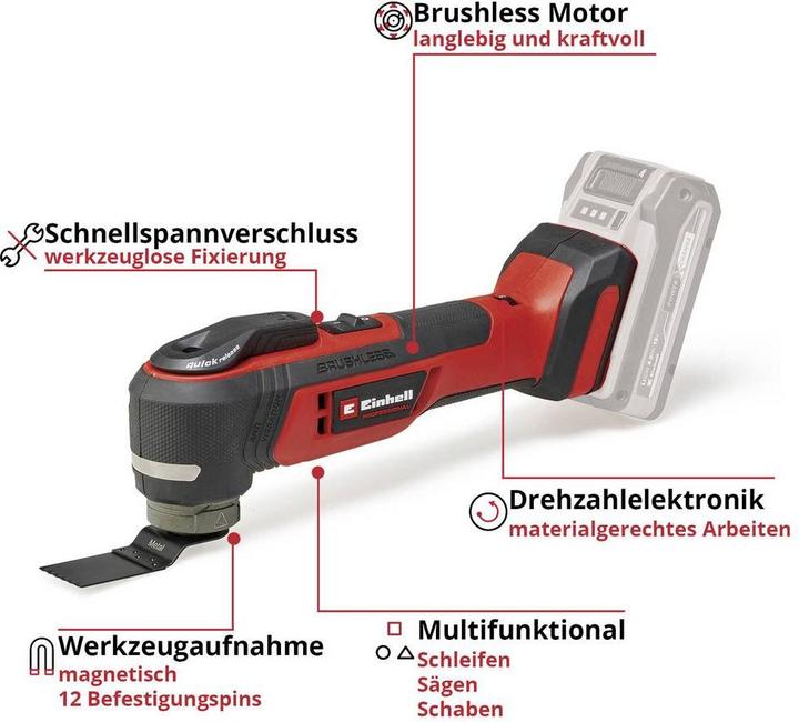 Actual product image Einhell Akku-Multifunktionswerkzeug (1x4.0Ah)