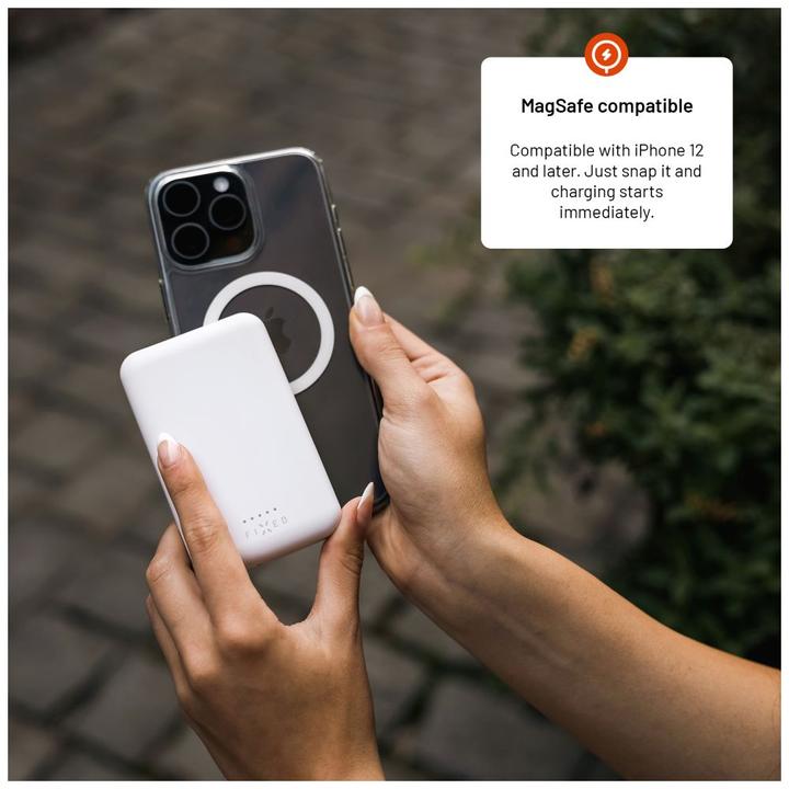 Produktbild Fixed MagZen Trådløs PD 20W Power Bank 6.000 mAh Hvid Powerbank - Hvid - 6000 mAh (6000 mAh, 20 W, 22.20 Wh)