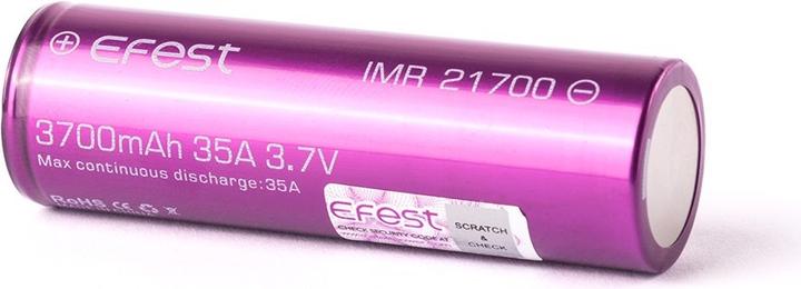 Actual product image Efest IMR21700 battery - maximum 30A current output (flat top) (1 pcs., 21700, 3700 mAh)