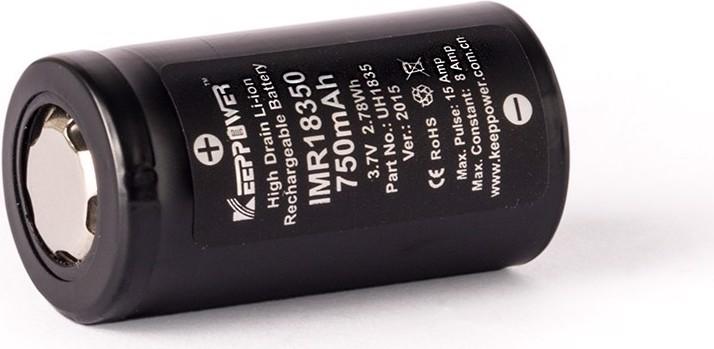 Actual product image Keeppower Akku IMR18350 (1 pcs., 18350, 750 mAh)
