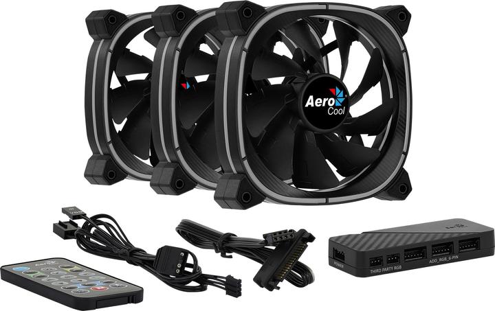 Actual product image AeroCool Astro 12 Pro 3 Pack Case Fans (120 mm, 3 x)