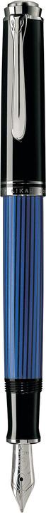 Pelikan Stylo Plume M405 Noir-Bleu B Etui (Argent, Bleu, Noir, 1 x)