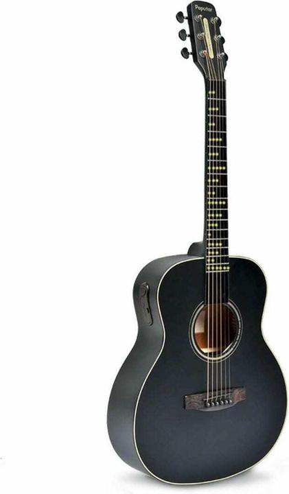 Actual product image Popu Music Westerngitarre Poputar T2 (Western guitar, Acrylonitrile butadiene styrene (ABS) (fingerboard material), Mahogany (rear material), Mahogany (side material), Rosewood (bridge material), Spruce (top))
