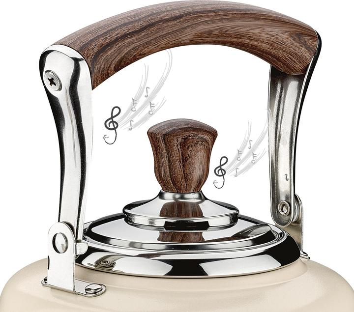 Produktbild Cilio Wasserkessel BIANCO Edelstahl cremeweiss 2,0 Liter Induktion (2 l)