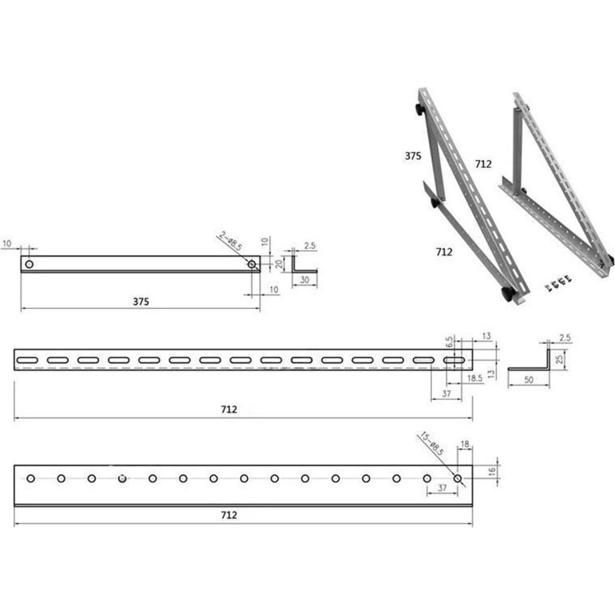 Swaytronic, Zubehör Solarenergie, Solar-Montage-System (Solaranlage Montagematerial)