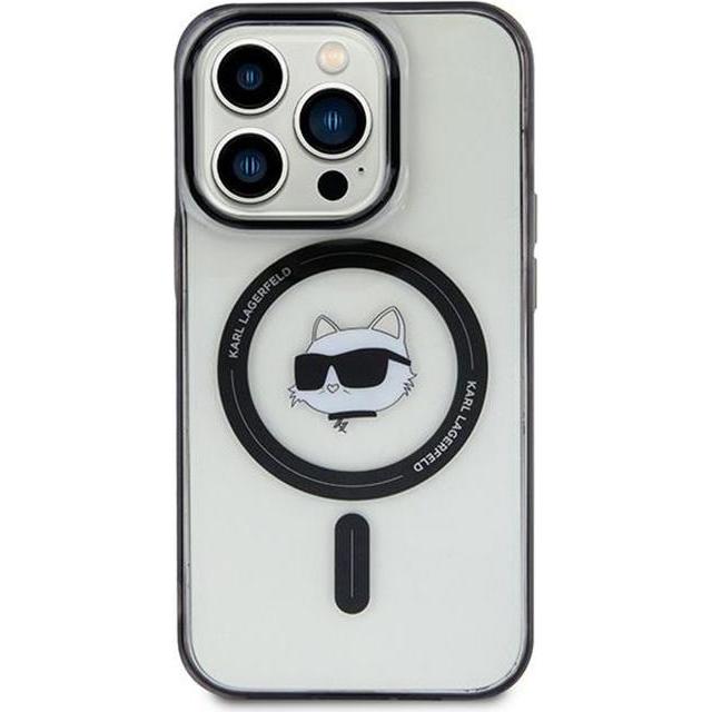Karl Lagerfeld KLHMP15MHCHNOTK Custodia rigida trasparente per iPhone 15 Plus 6,7" IML Choupette's Head MagSafe (Apple iPhone 15 Plus), Cover smartpho