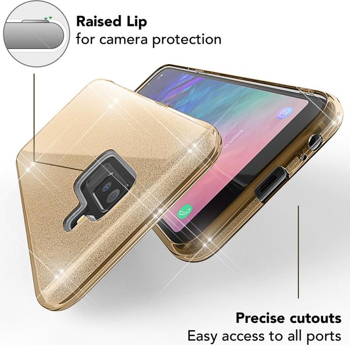 Immagine prodotto Nalia Custodia per cellulare Glitter (Samsung Galaxy A6+)