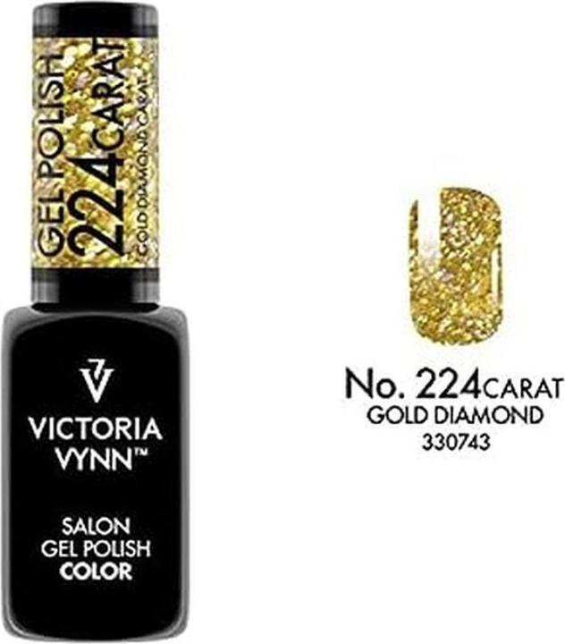 Immagine prodotto Visconti Di Modrone Victoria Vynn Carat Collection UV LED Gel Polish Manicure ibrida per unghie Soak Off 224 Oro (Vernice UV gel)