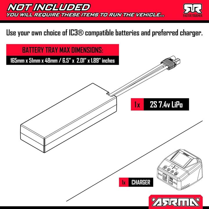 Produktbild Arrma Buggy Typhon MEGA 665, Rot 1:8, ARTR, Fahrzeugtyp (ARR Almost-Ready-to-Race)