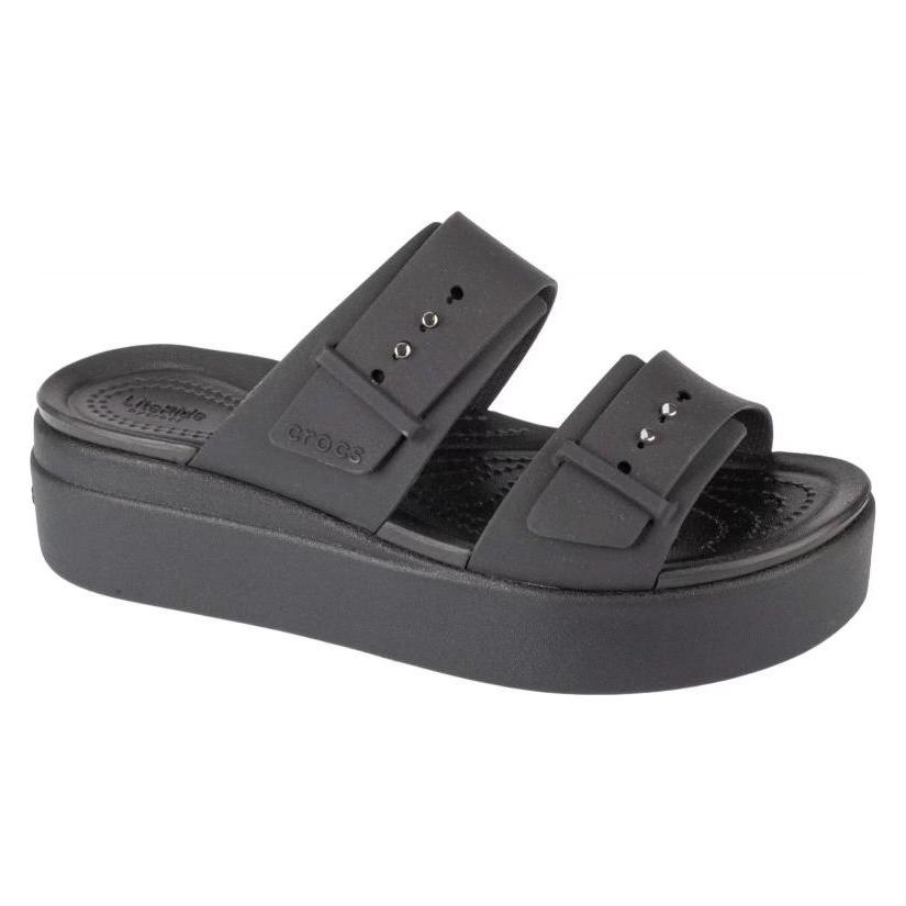 Crocs, Vrouwen, Sandalen, Brooklyn Buckle Sandalen, Zwart, (41, 41.5, 42, 41 1/3)