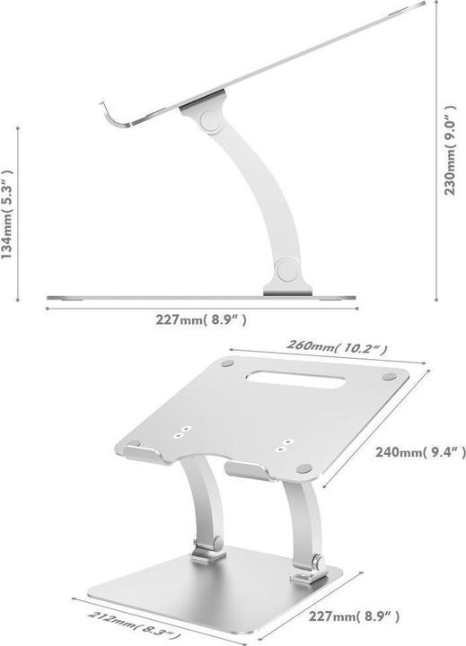 Produktbild Desire2 Laptopstativ Dual Pivot Juster