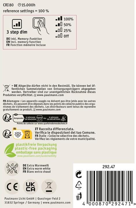 Produktbild Paulmann Rustic Shine Globe (E27, 170 lm, 1 x)