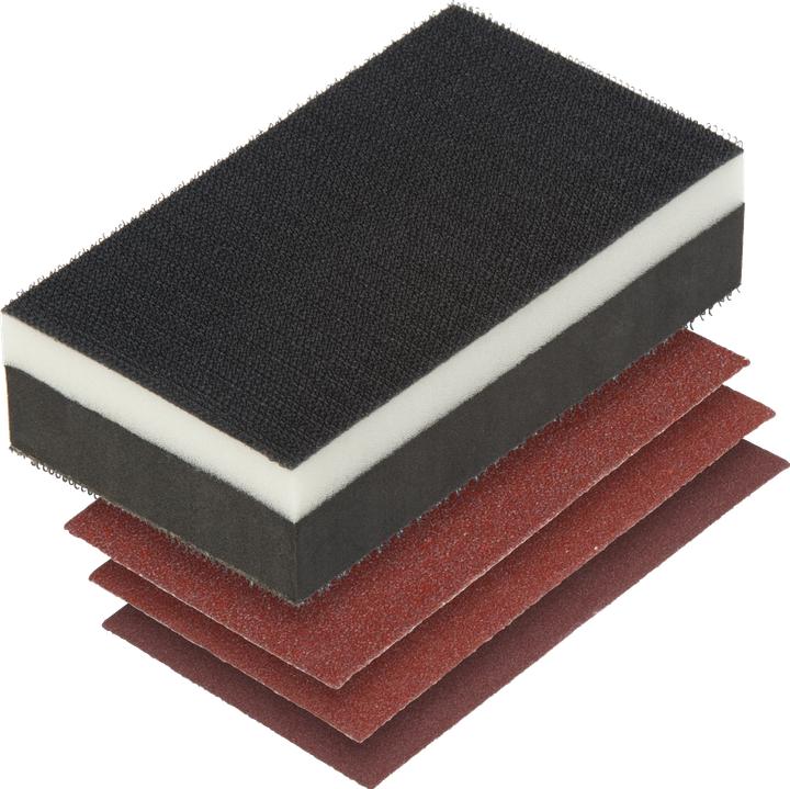 Actual product image wolfcraft wolfcraft 1 hand sander set 4 pcs. with velcro thread (P60)
