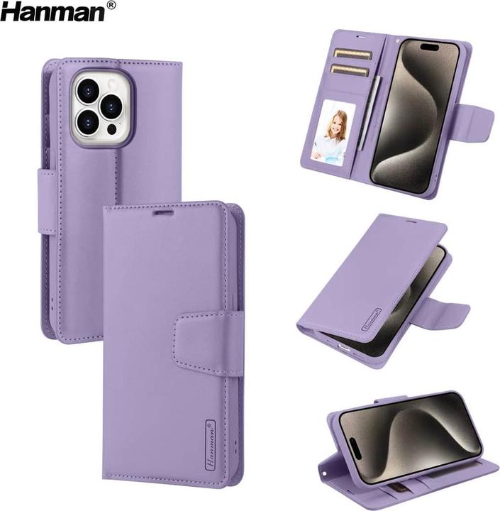 Immagine prodotto Hanman Apple iPhone 17 - Mill Flip Case mit 3 Kartenfächern, Lila (Apple iPhone 17)