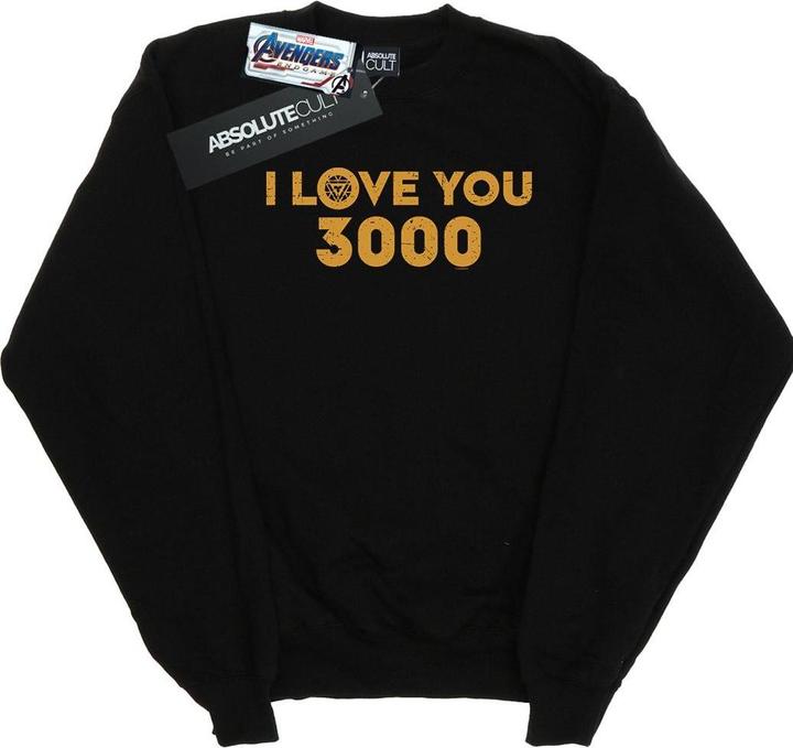 Actual product image Boys Avengers Endgame I Love You 3000 Arc Reactor Sweatshirt (152, 158)