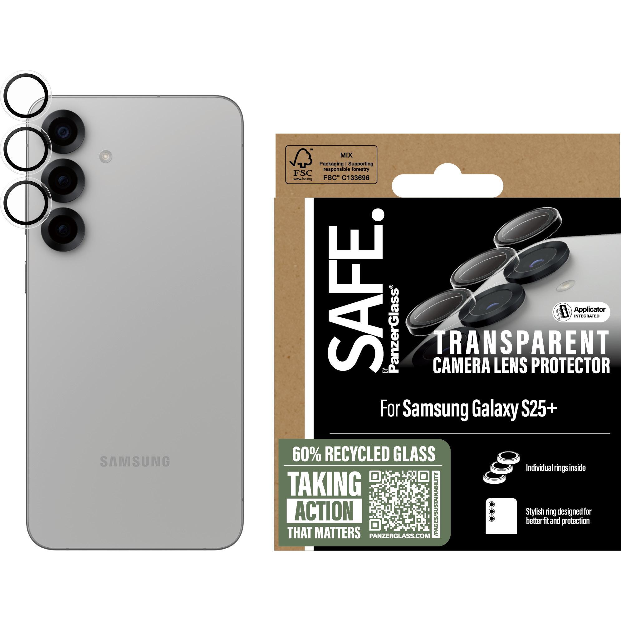 PanzerGlass Safe. (1 Stück, Samsung Galaxy S25+), Smartphone Schutzfolie, Transparent