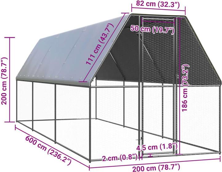 Immagine prodotto vidaXL Hühnerkäfig