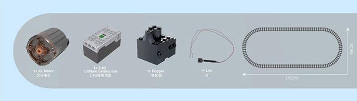 Actual product image Mould King Class A4 Pacifics Mallard Railway