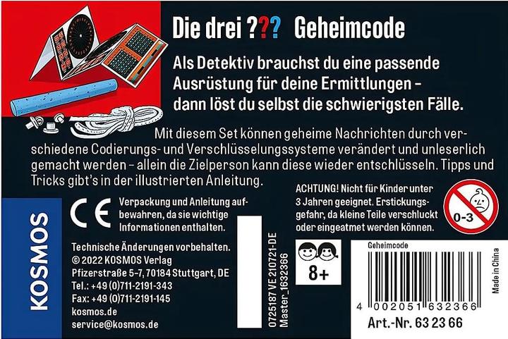 Produktbild Kosmos Detektivausrüstung Die drei??? Geheimcode
