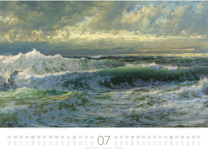 Produktbild Kunstwerk Meer Kalender 2026 (54 x 42 cm, Harter Einband, Französisch, Deutsch, Englisch)