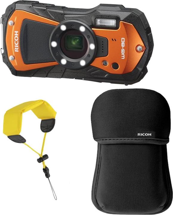 Produktbild RICOH WG-80 Orange KIT + Floating Strap + Neoprene Case (16 Mpx, 1/2,3'')